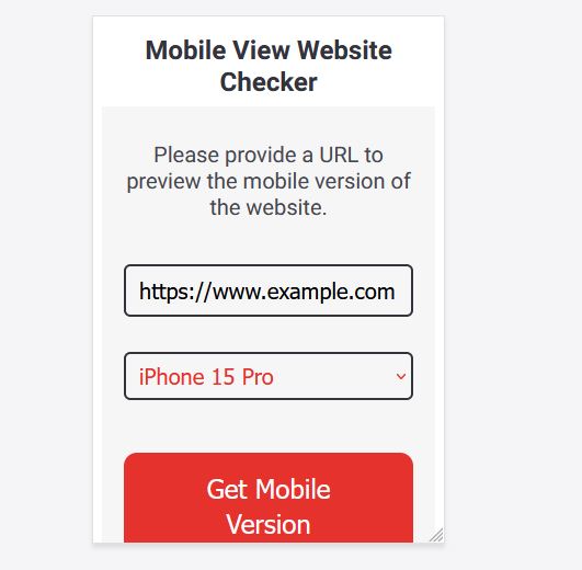 Mobile view Website Tool